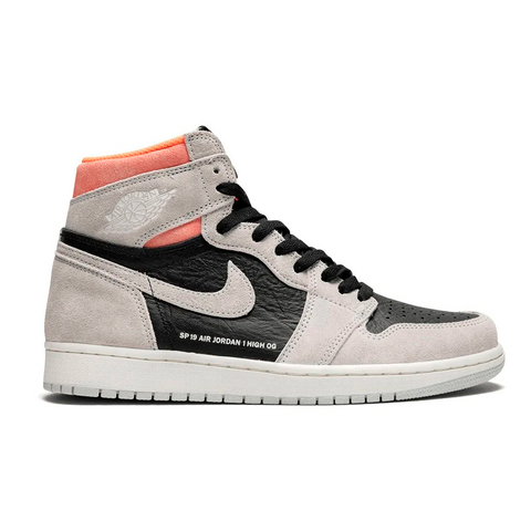 Jordan 1 Retro High Neutral Grey Hyper Crimson